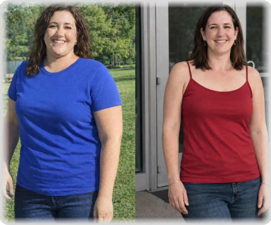 Weight loss transformation - 21 lbs lost in 2 months