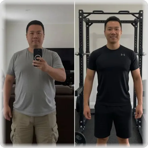 Weight loss transformation - 20 lbs lost in 2 months